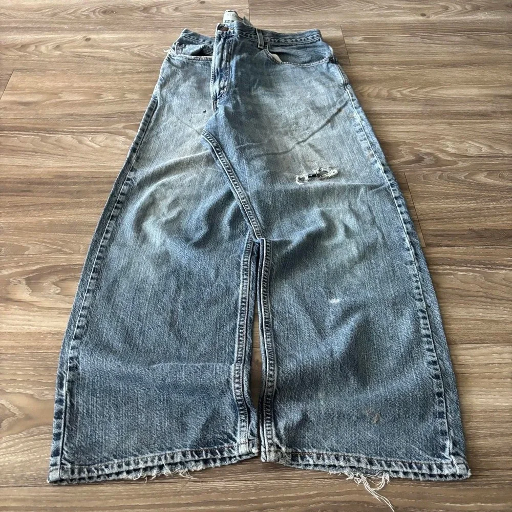 Vintage Y2K/2000s Baggy Levis 569 Faded Distressed Skater Style Denim Jeans!